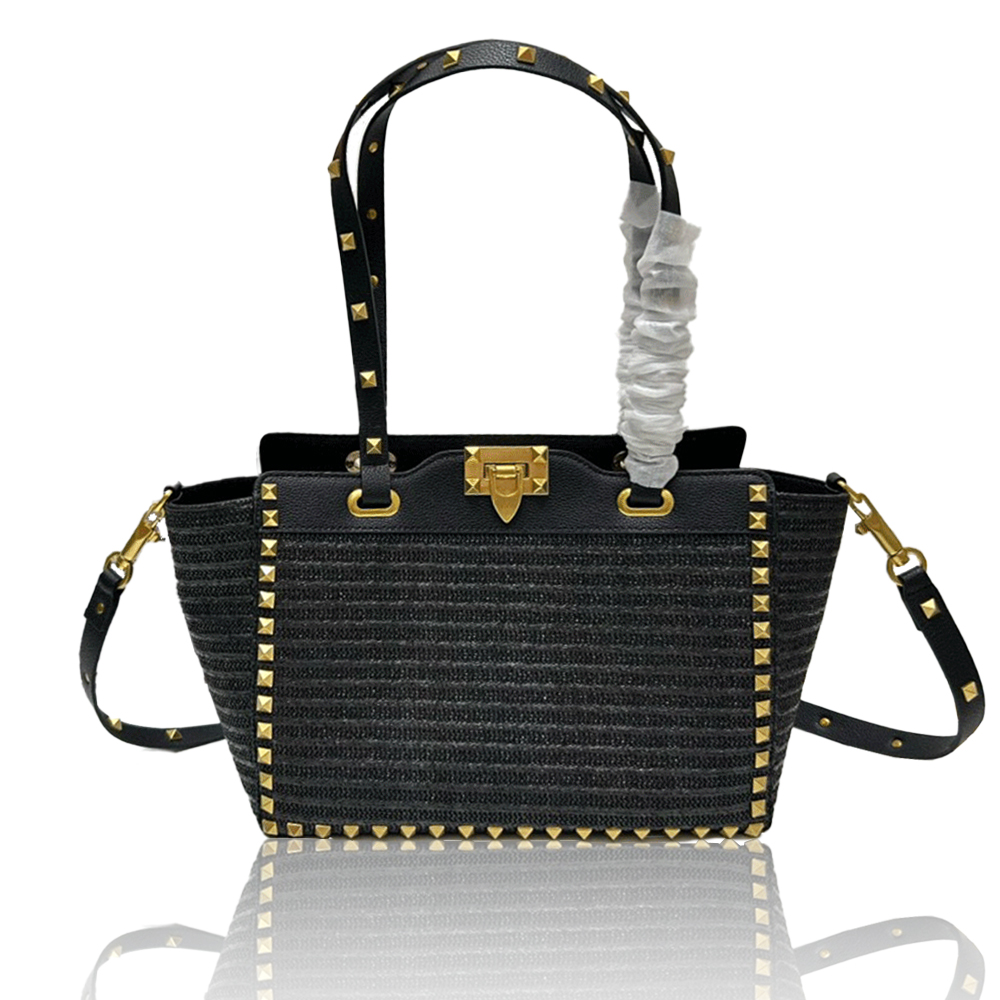 Valentino Classic Rivet Shopper Bag
