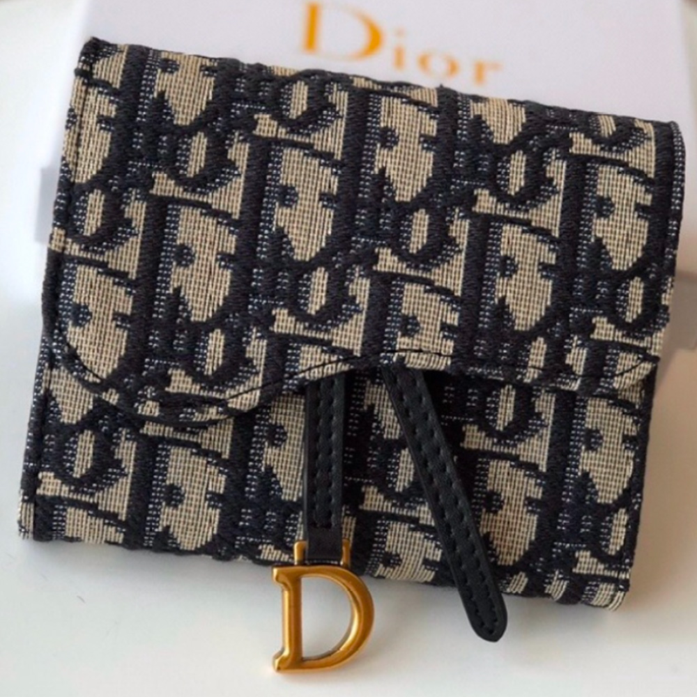 Dior Tri-Fold Snap Wallet