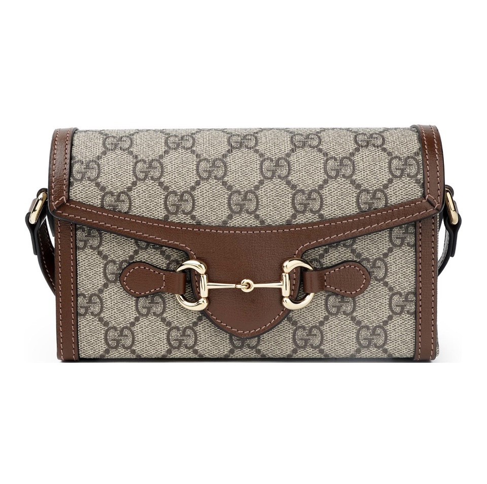 Gucci Horsebit 1955 Canva&Leather Shoulder Bag
