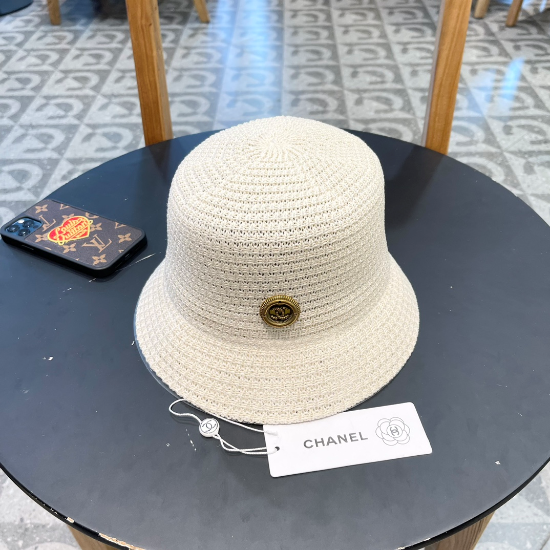 Chanel Hollow Breathable Fisherman's Hat Sunhat