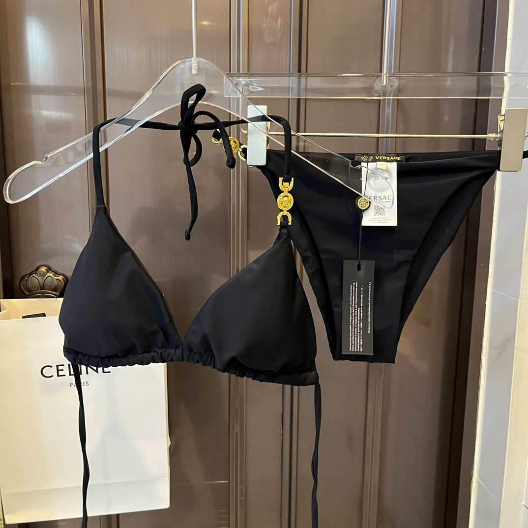 Versace   Buckle Style Split Swimsuit Swimwear