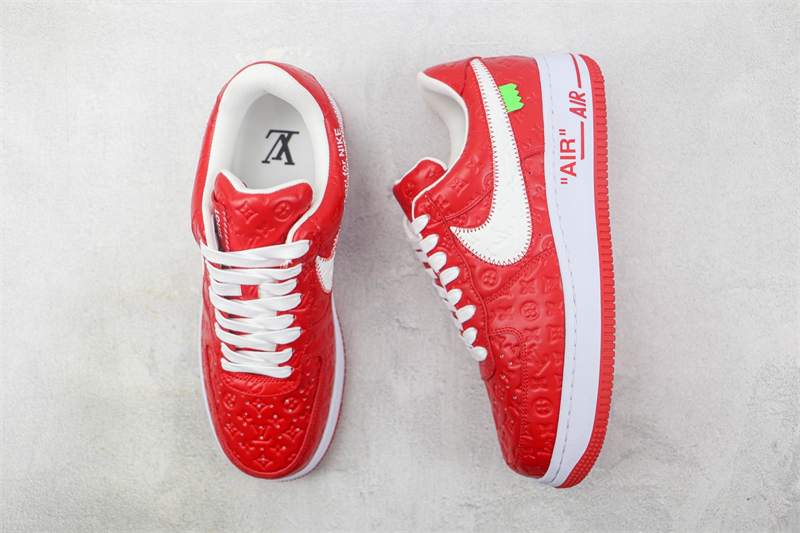 LV x Nike Air Force 1'07 LV8 Low Red/white/LV Monogram