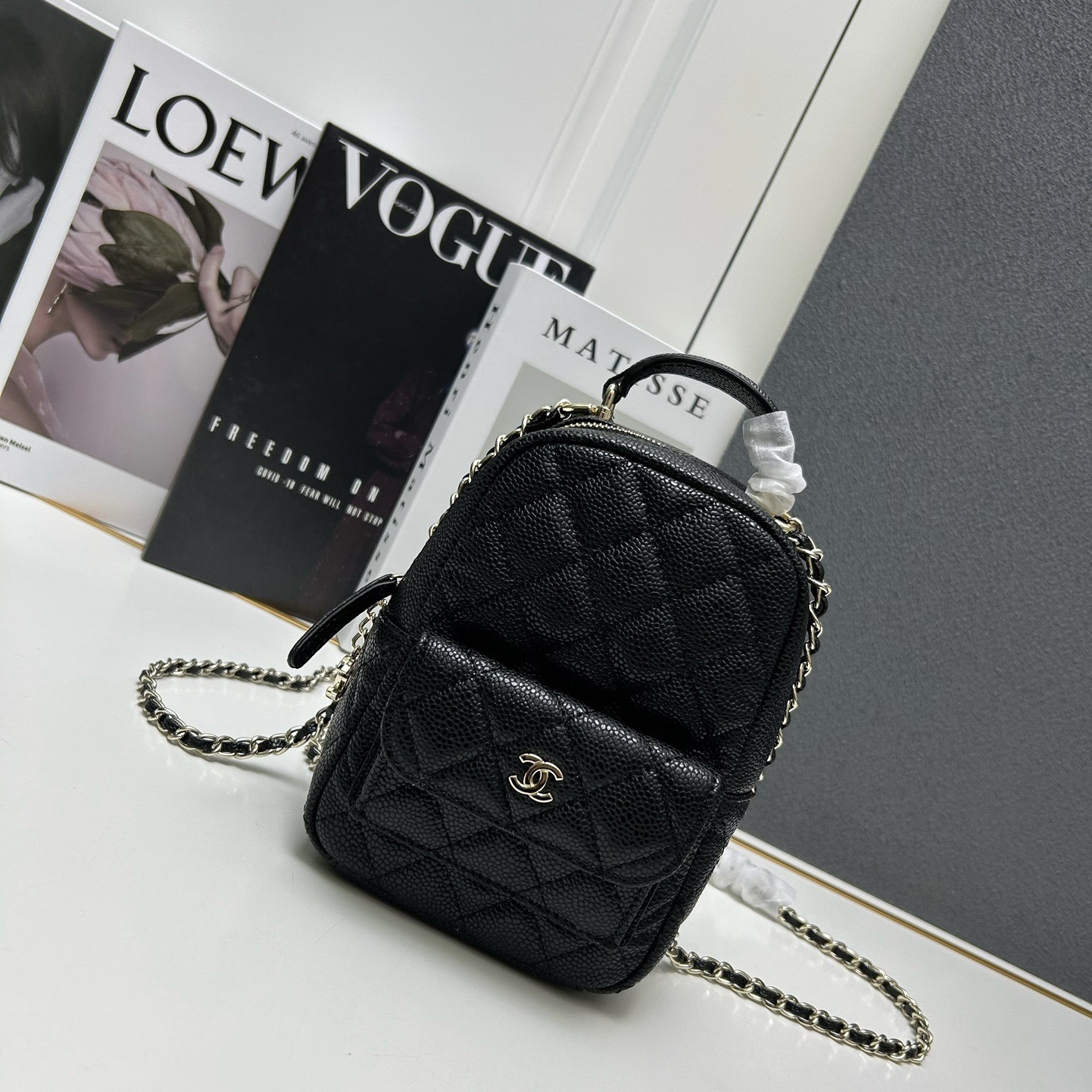 Chanel Grained Cowhide Backpack