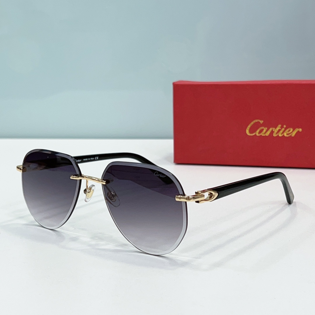 Cartier  Metal Leg Rimless sunglasses Top quality