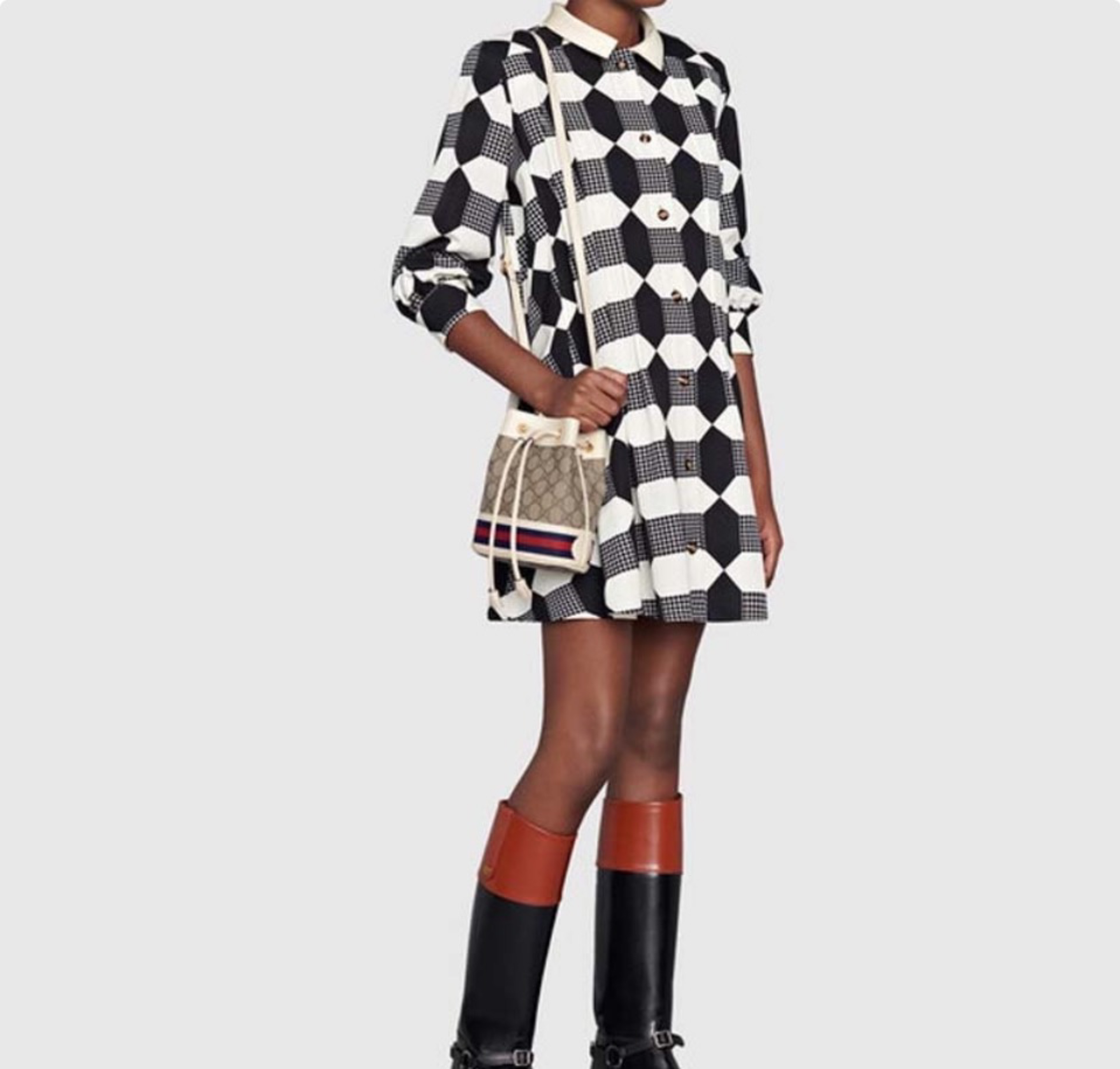 Gucci GG Supreme Monogram Bucket Bag