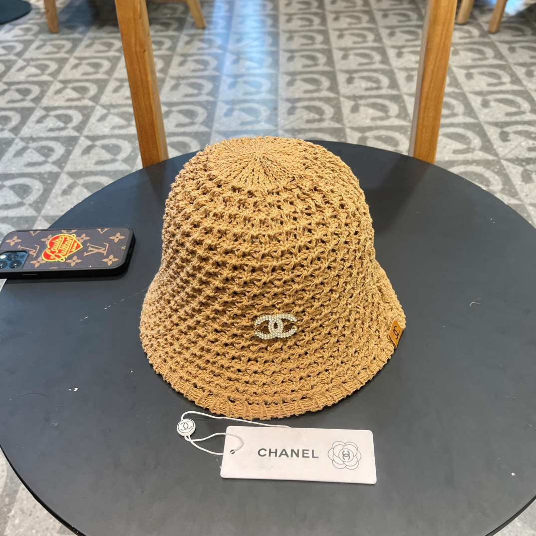 Chanel Hollow Breathable Fisherman's Hat Sunhat