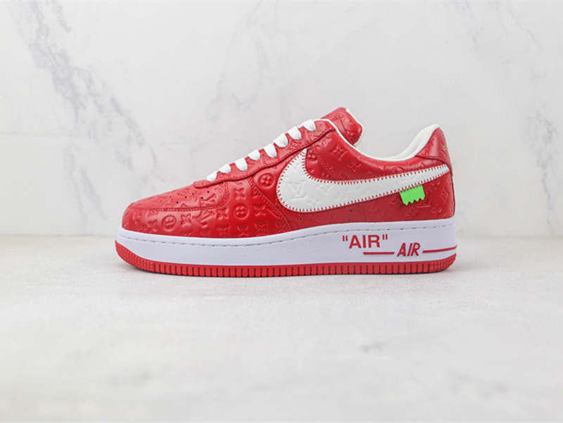 LV x Nike Air Force 1'07 LV8 Low Red/white/LV Monogram