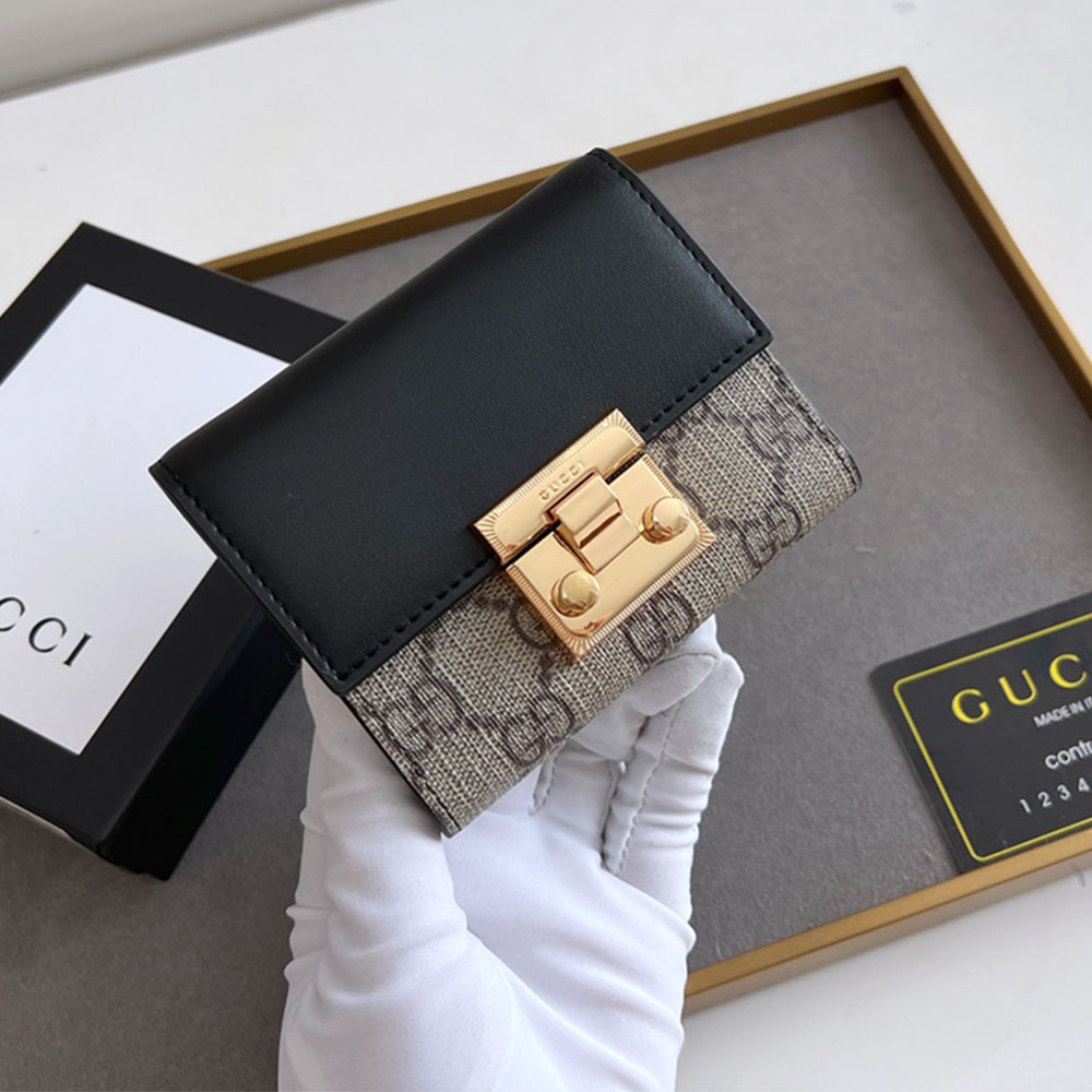 Gucci Padlock Three fold wallet