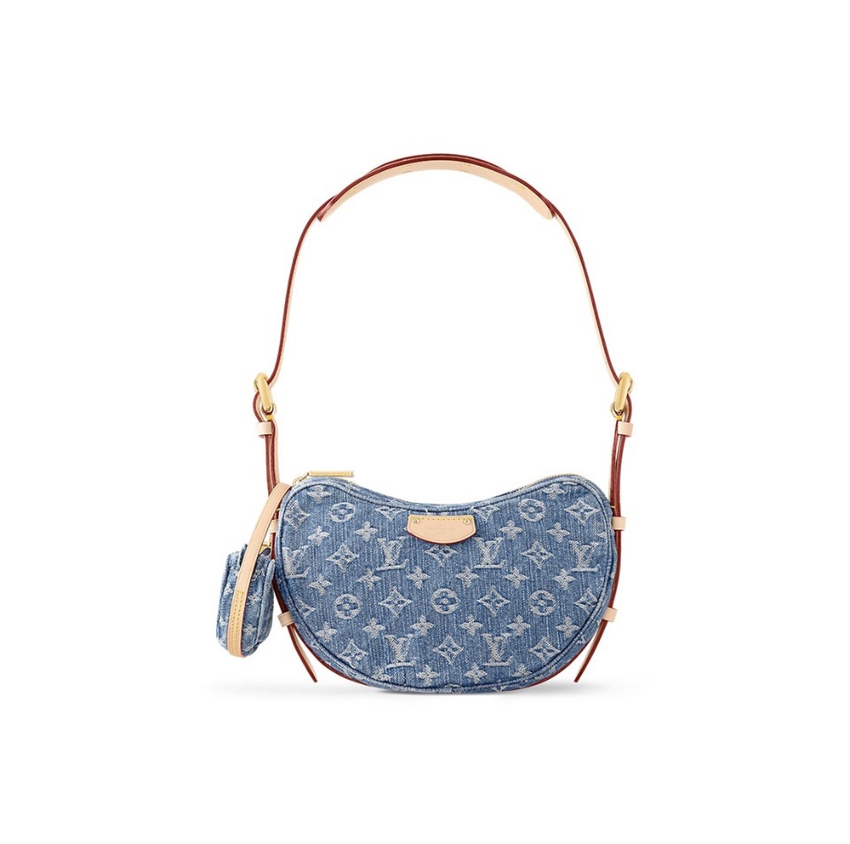 LV CROISSANT Denim Handbag