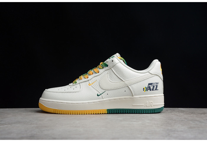 Nike Air Force 1 07 Low White Green Noise Yellow Shoes ZJ6695-303