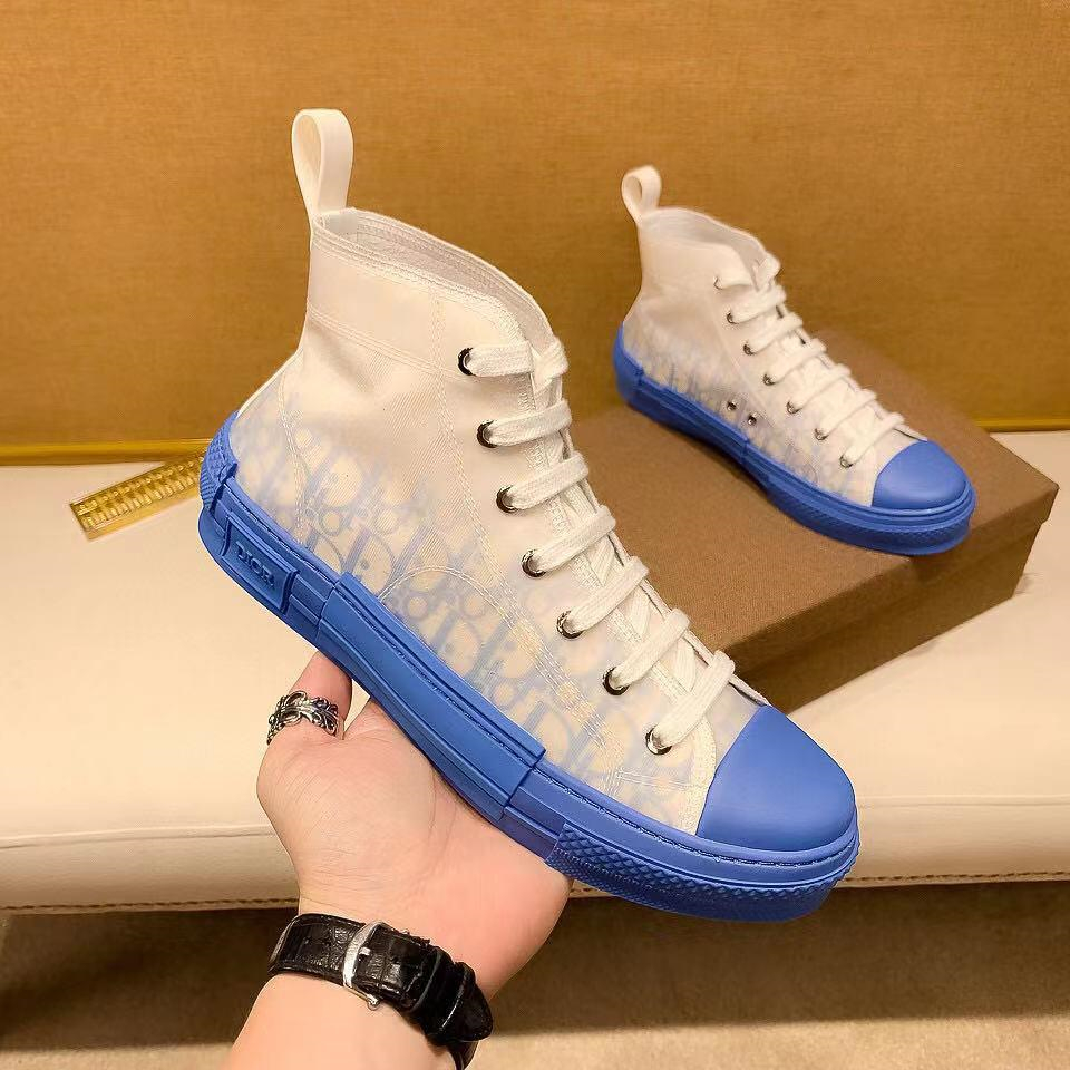 Dior B23 Low Top Logo Oblique Gradient Blue Canvas