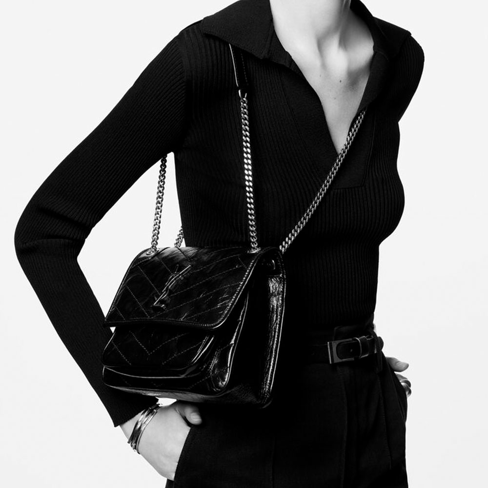 Saint Laurent YSL Niki Baby In Vintage Leather
