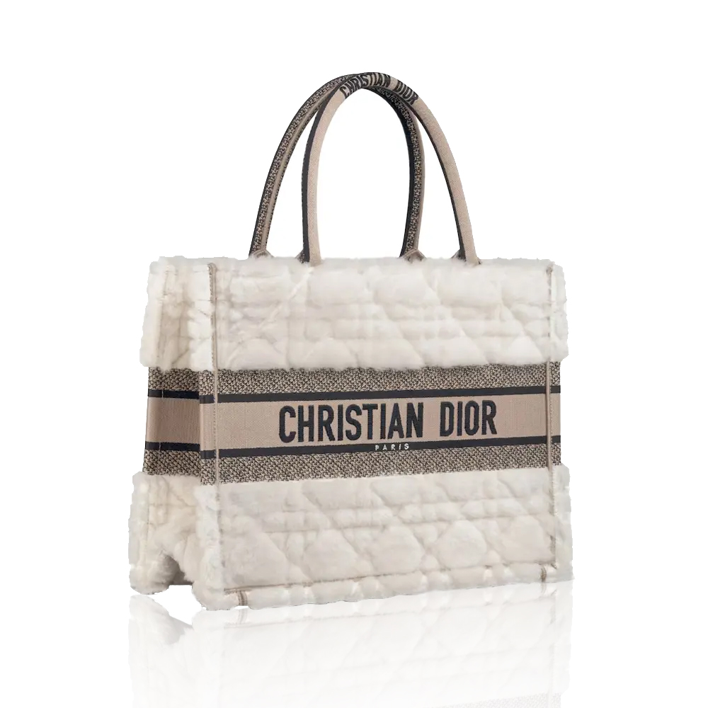Dior Shearling Book Tote Medium Large Size