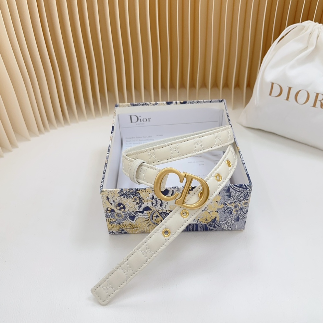 Dior double sided   with calf leather,  Women Belt 20MM