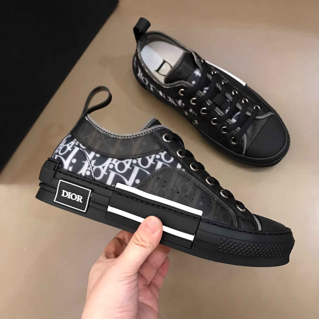 Dior B23 Black Low-top Canvas Shoes