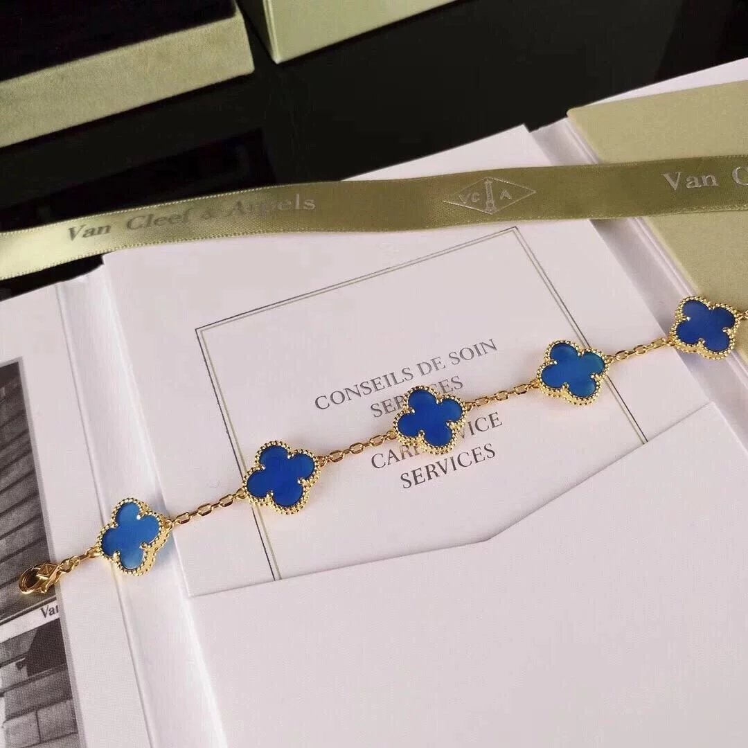 Van Cleef&Arpels VCA alhambra Bracelet Blue agate