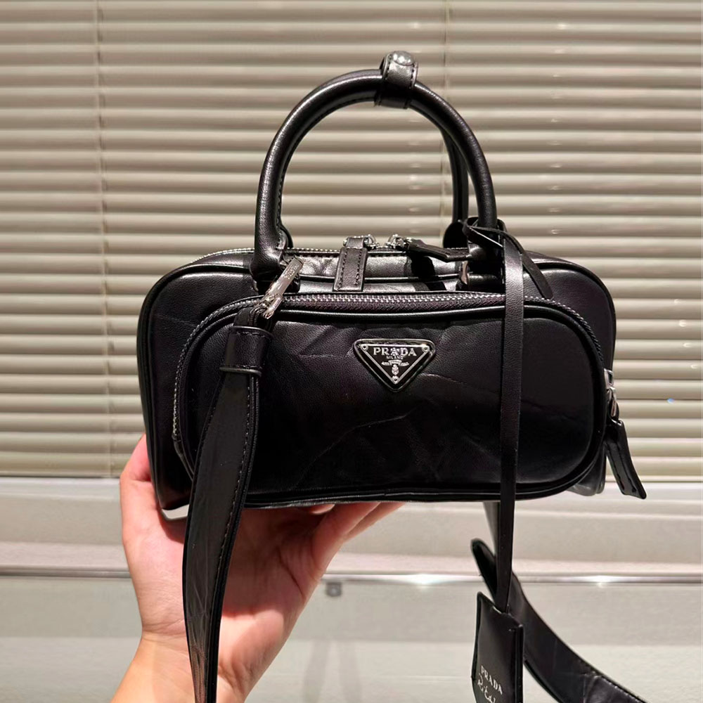 Prada Retro Leather Multi Pocket Handbag