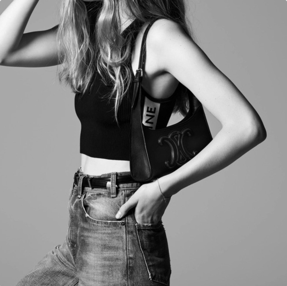 Celine Cuir Triomphe Relief Handbag