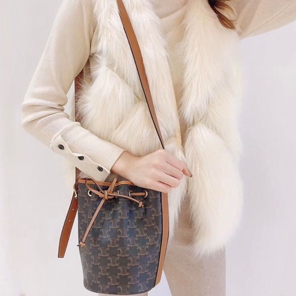 Celine Triomphe Drawstring Bag