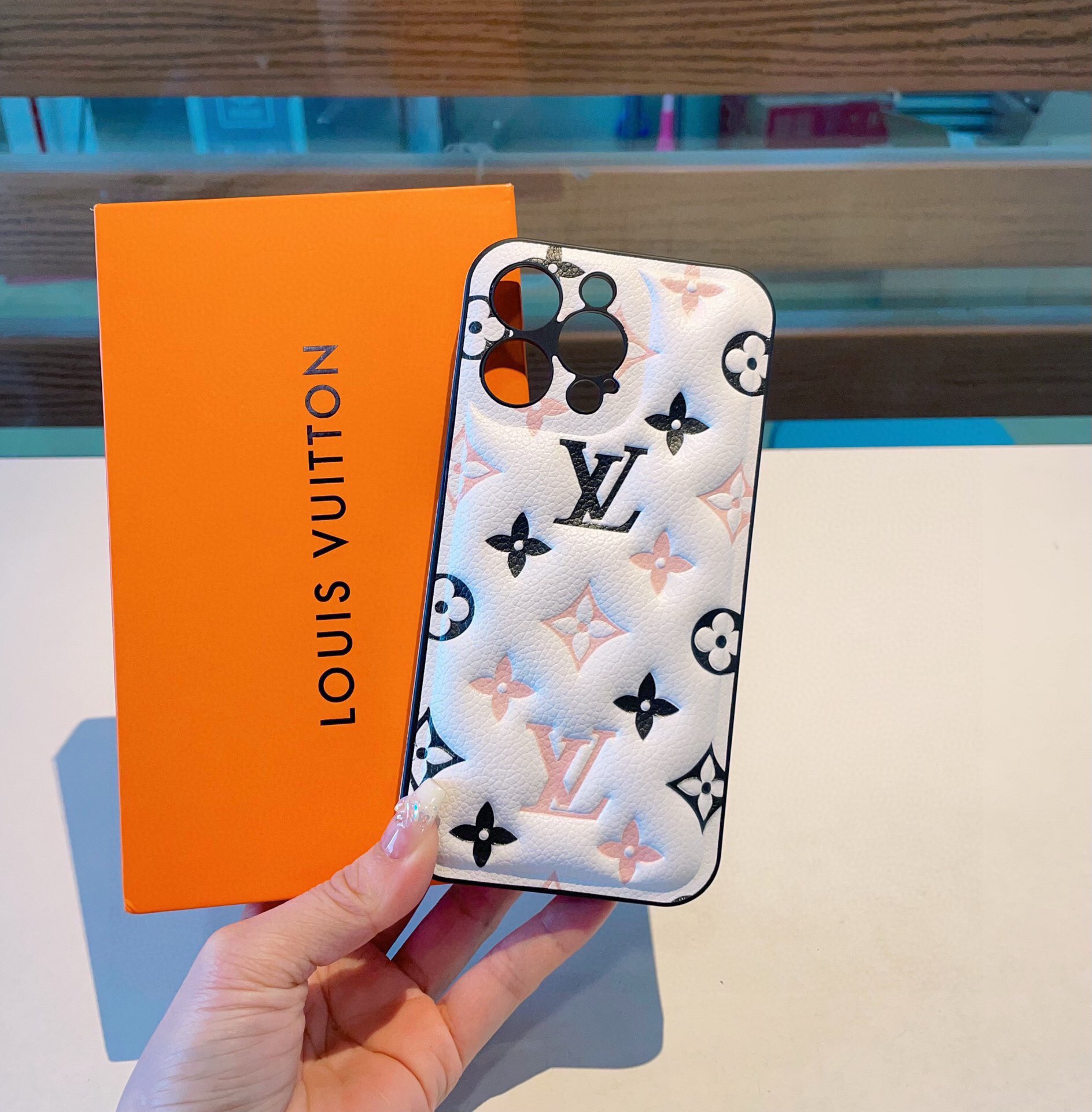 LV Air Cushion Embossed Phone Case
