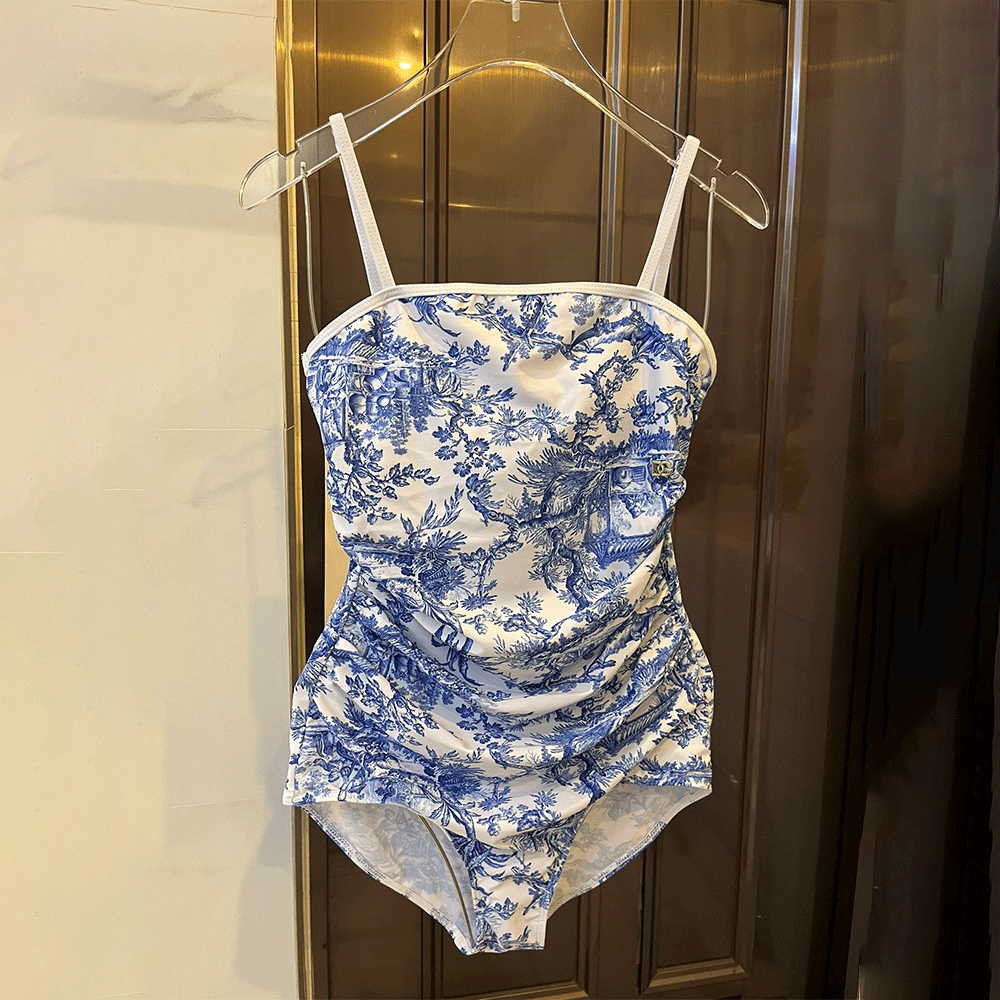 DOLCE & GABBAN DG Suspender One-piece Swimsuit  Swimwear