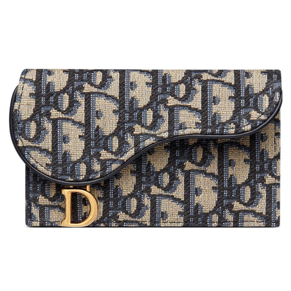 Dior Canvas Saddle Shape Wallte
