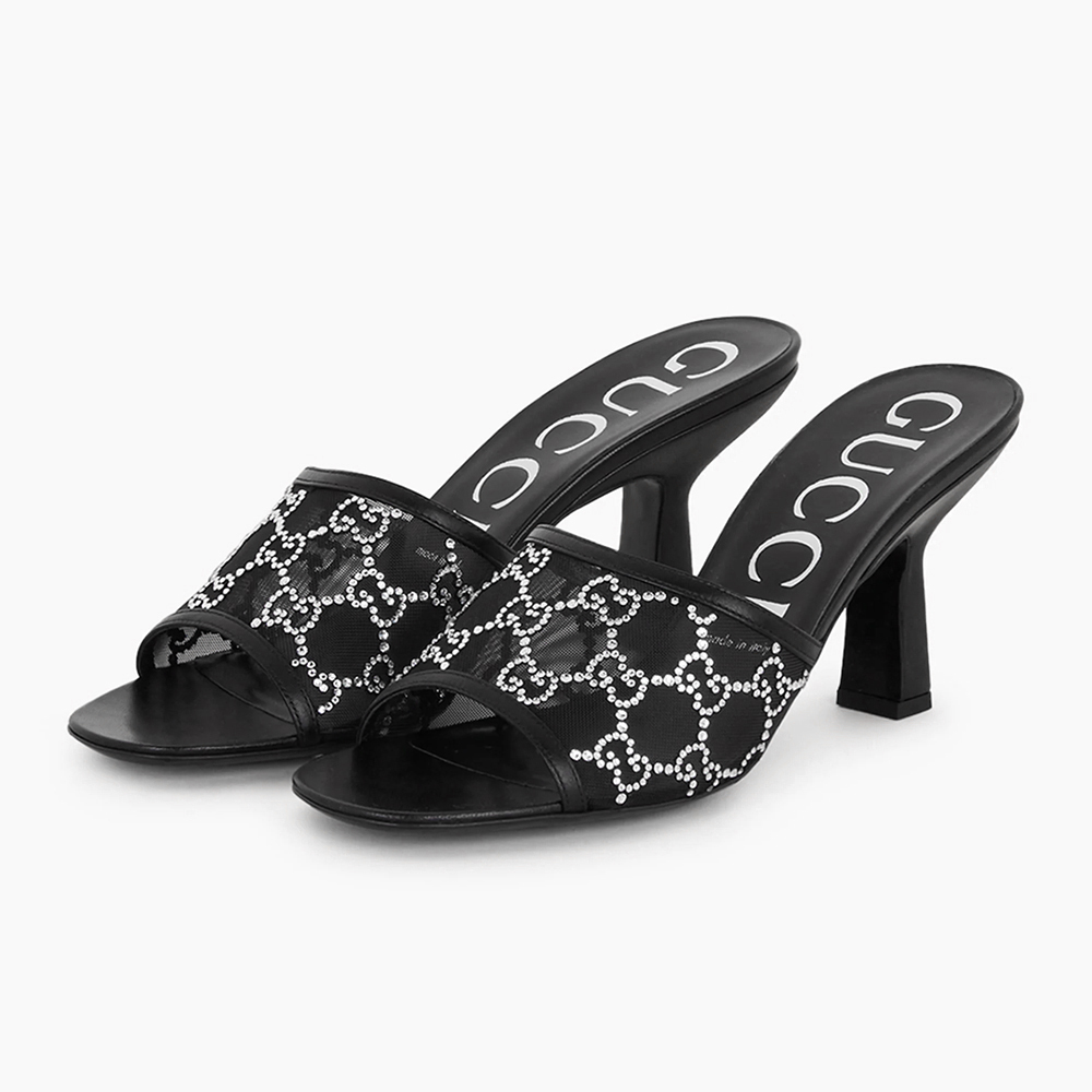 Gucci Mesh High heels Sandals Slide Sandal