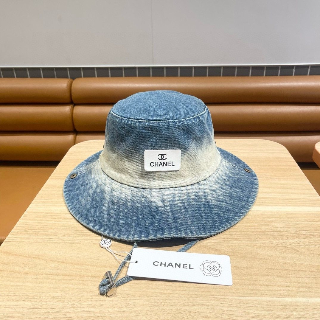 Chanel Tie Dye Old Cowboy Fisherman Hat Sunhat