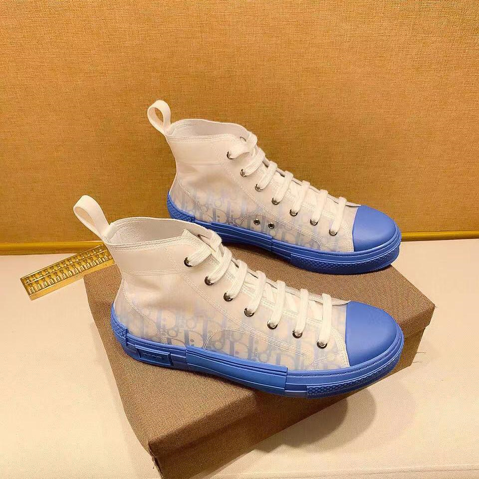 Dior B23 Low Top Logo Oblique Gradient Blue Canvas