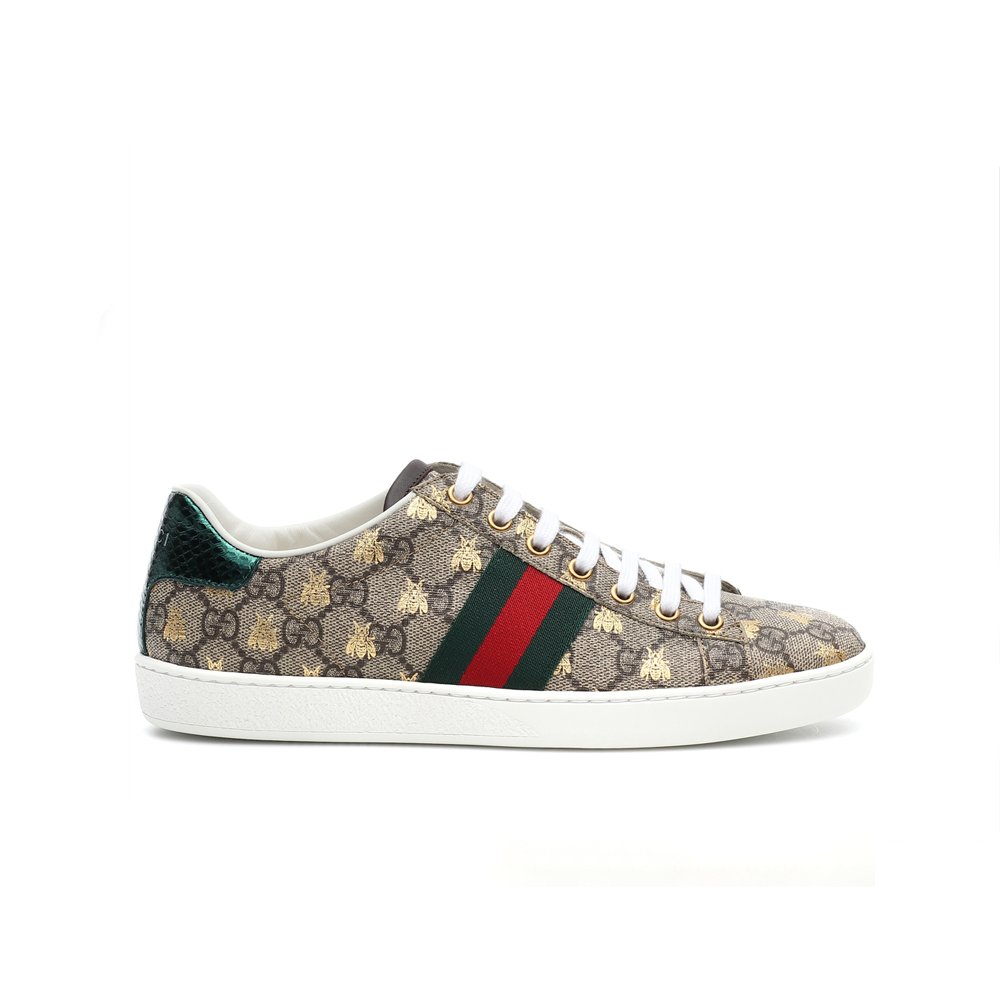 Gucci Ace GG Supreme Bees Sneaker Brown