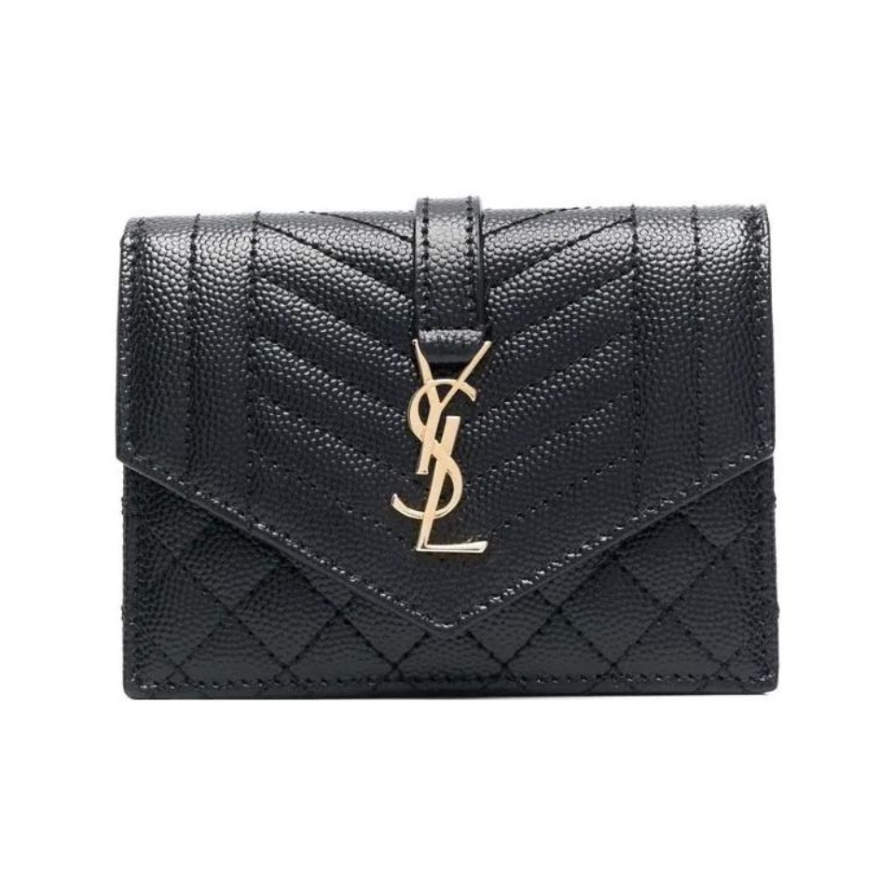 Saint Laurent YSL Grained Leather Wallet