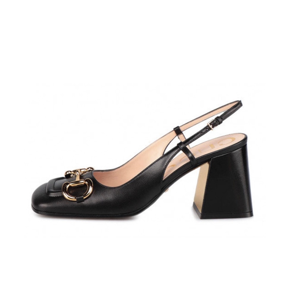 Gucci Buckle High Heels  Slide Sandal