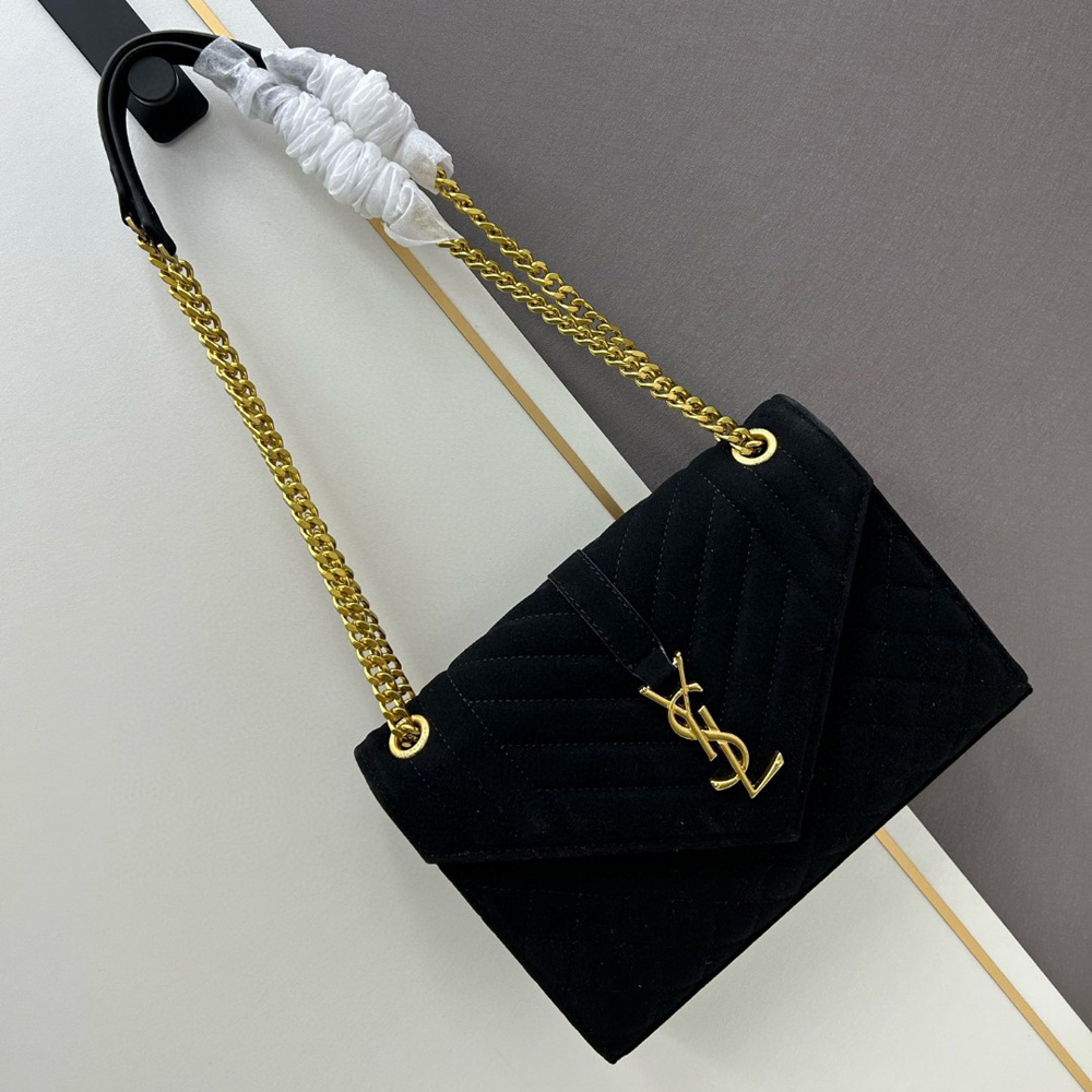 Saint Laurent YSL Suede Envelope Bag
