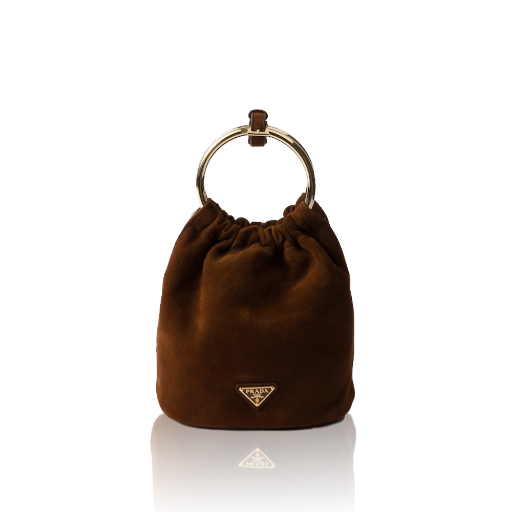 Prada Brown Suede Mini Bag