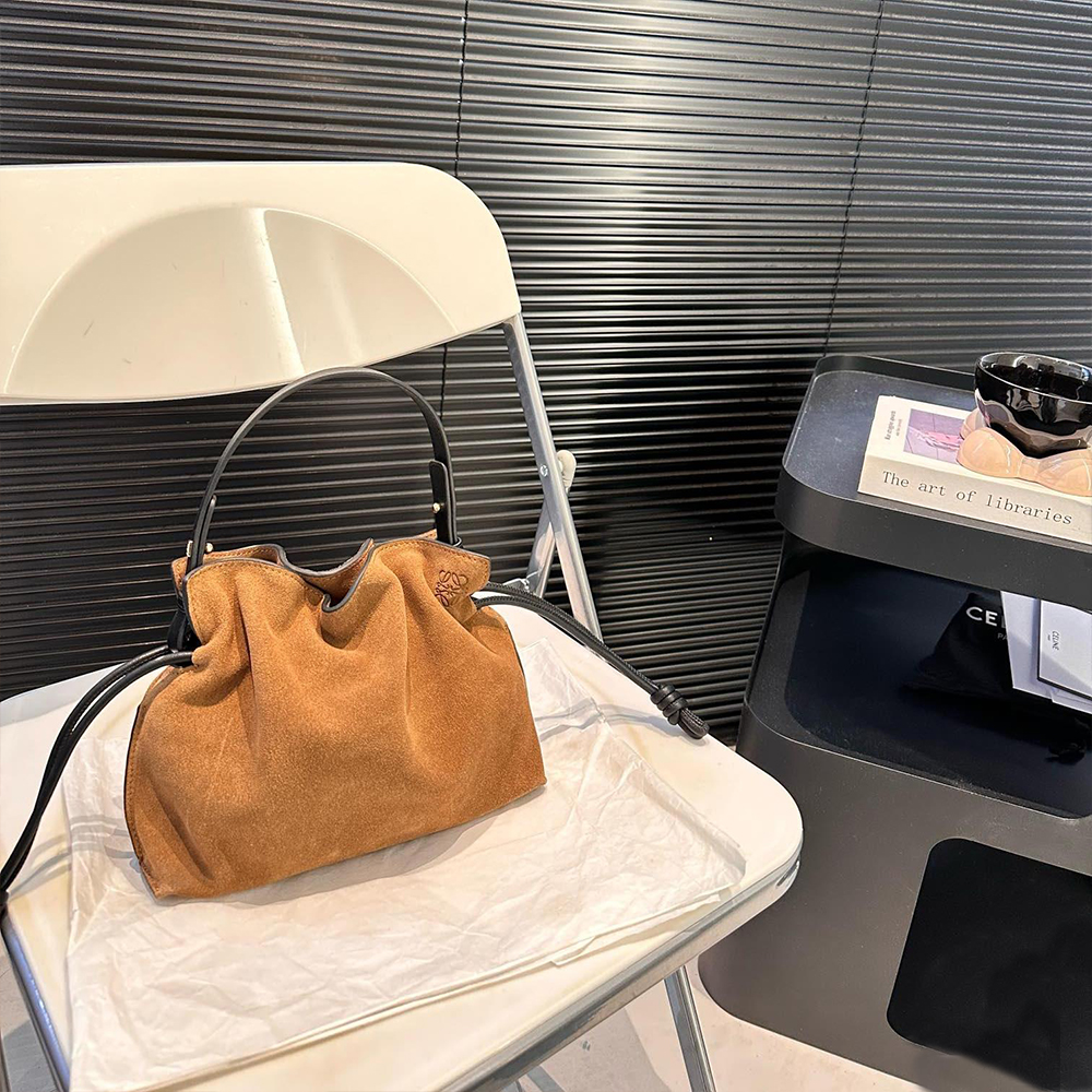 LOEWE Suede Anagram handbag