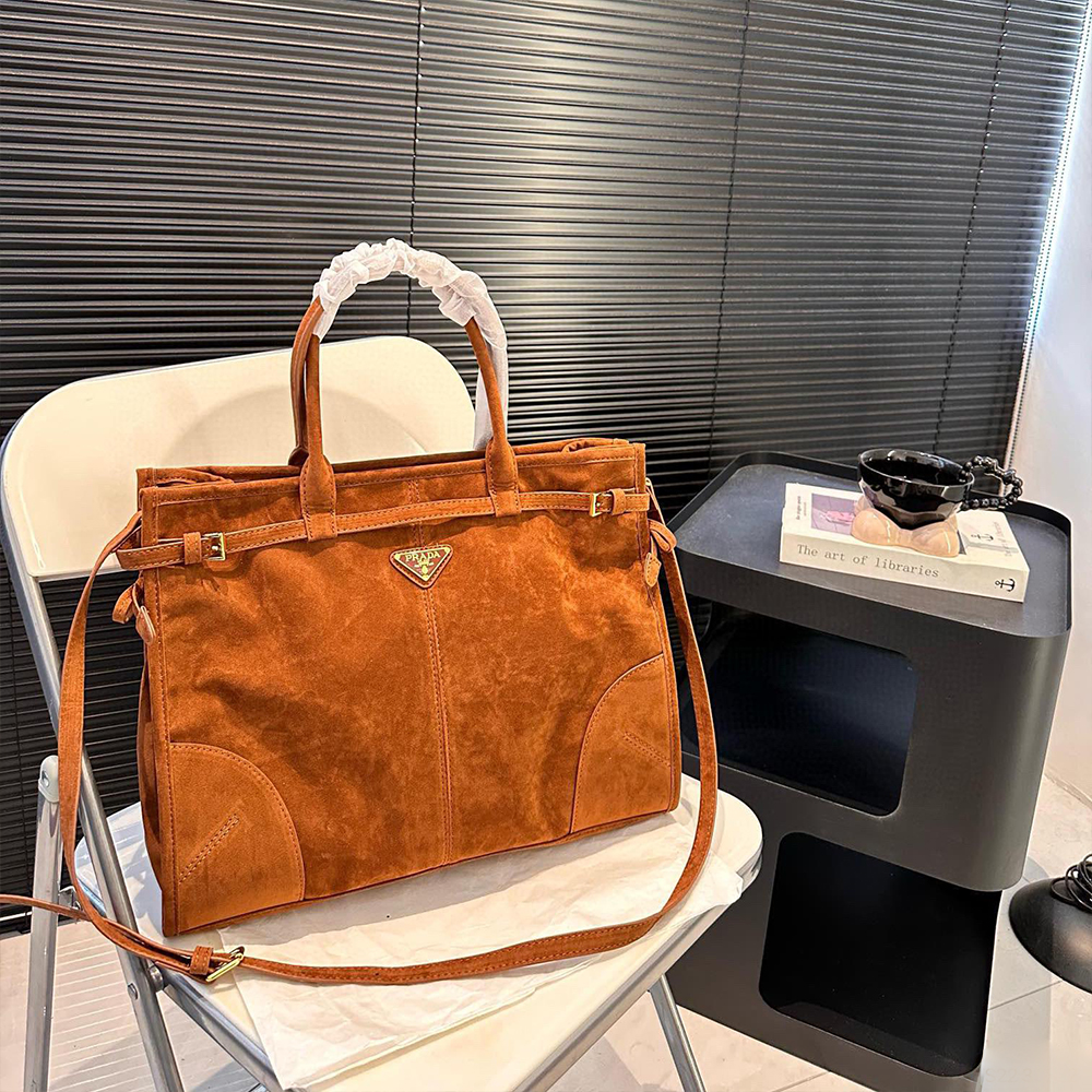 Prada Large suede handbag