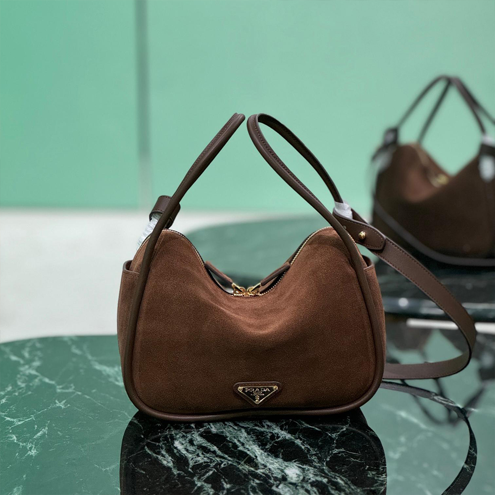 Prada Darling Suede Handbag 10A quality 1BE078