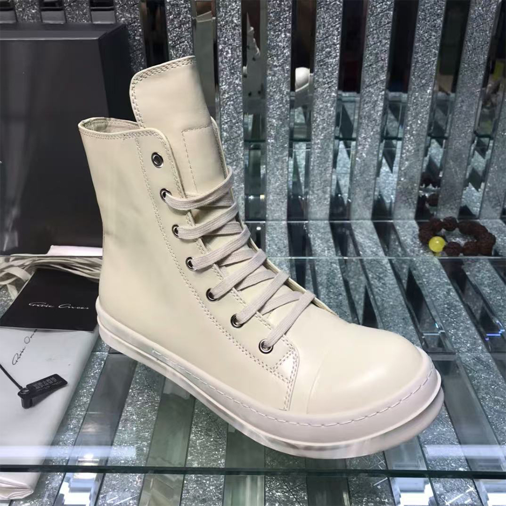 Rick Owens Drkshdw High-Top Leather Sneakers