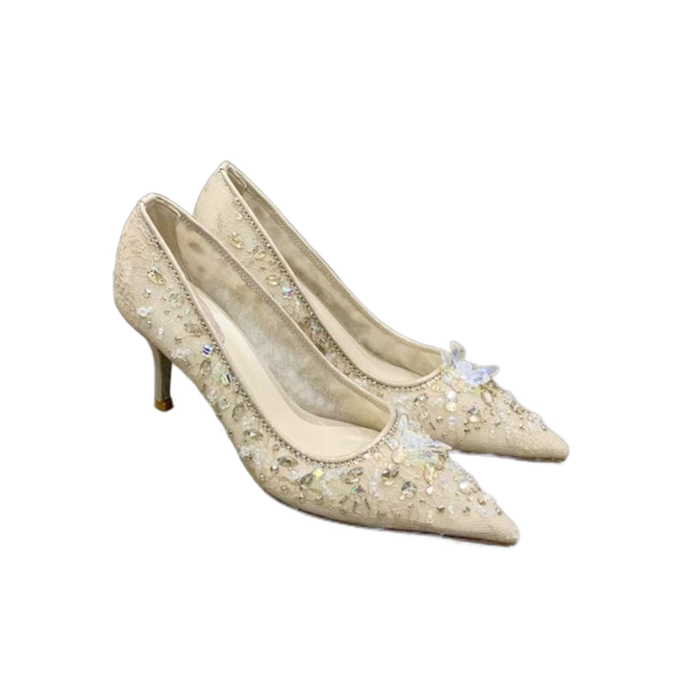 Rene Caovilla Cinderella Crystal High Heels