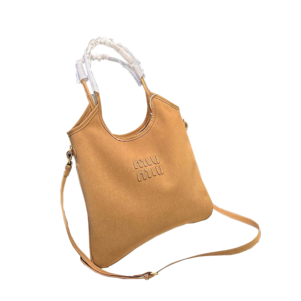 Miu Miu lvy suede leather bag