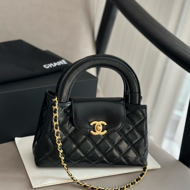 Chanel Kelly Mini Shopping Bag Black