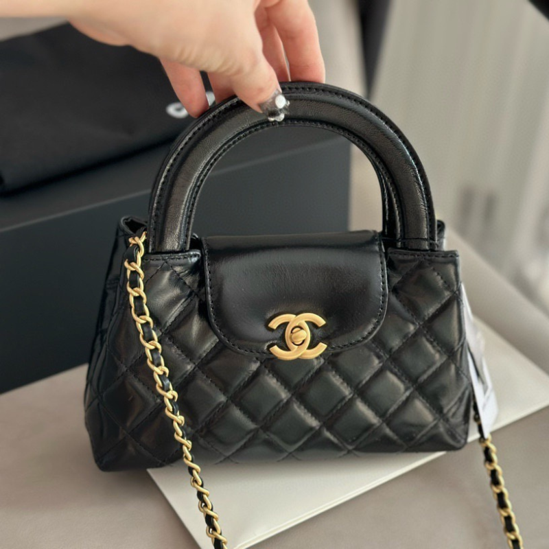 Chanel Kelly Mini Shopping Bag Black
