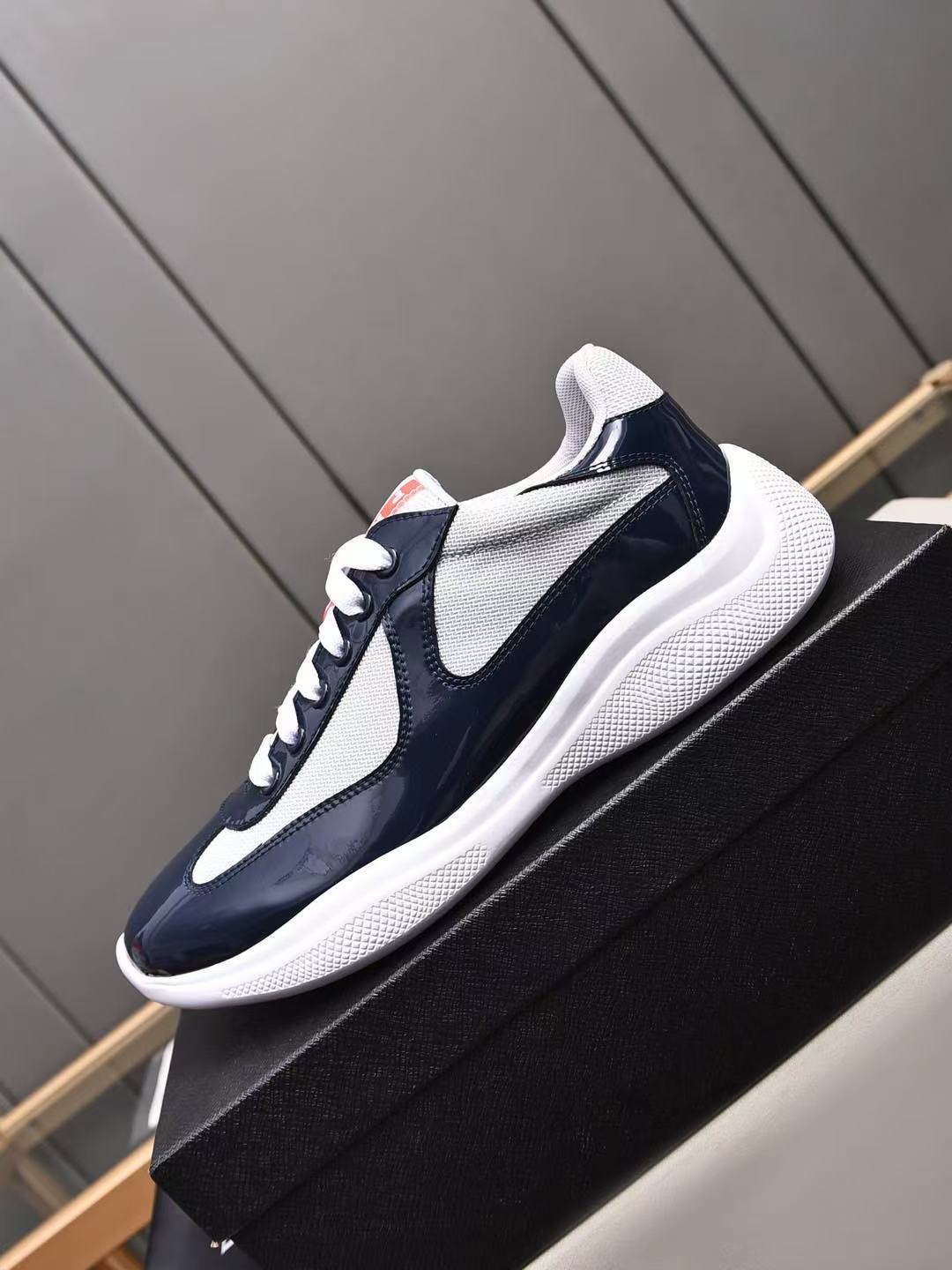 Prada Men Shoes Dark Blue