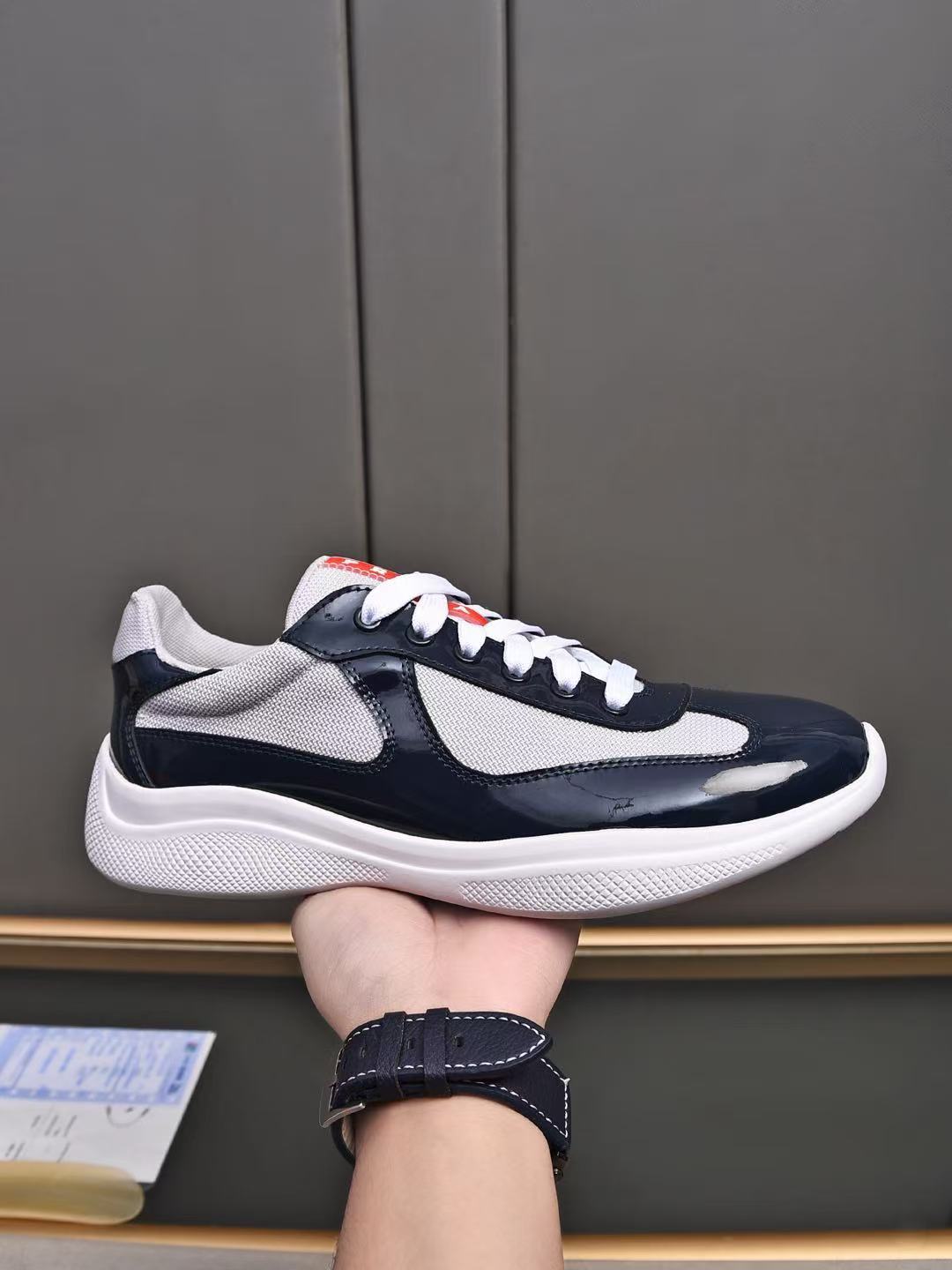 Prada Men Shoes Dark Blue