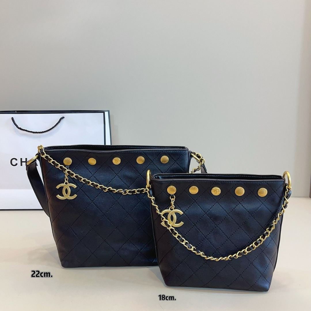 Chanel Bucket Bag Black 10A