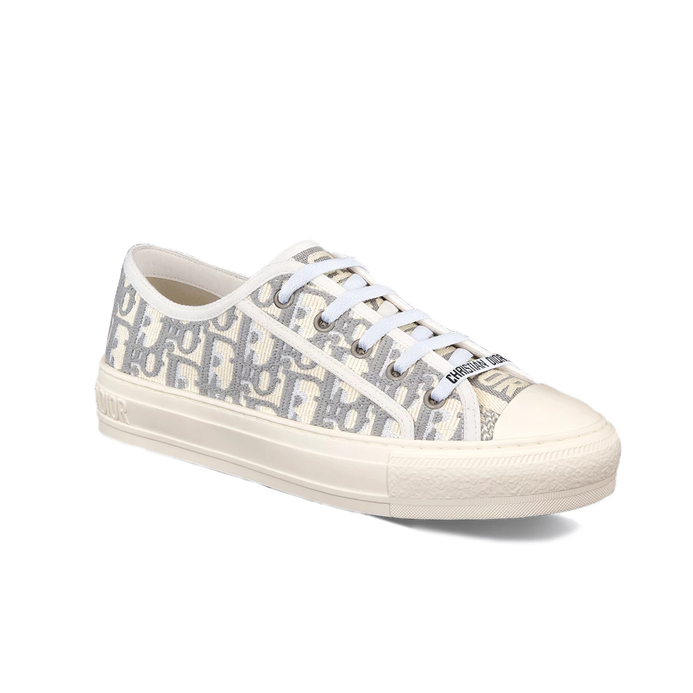 Dior Walk'n'Dior Sneaker Stone Gray Oblique Embroidered Cotton
