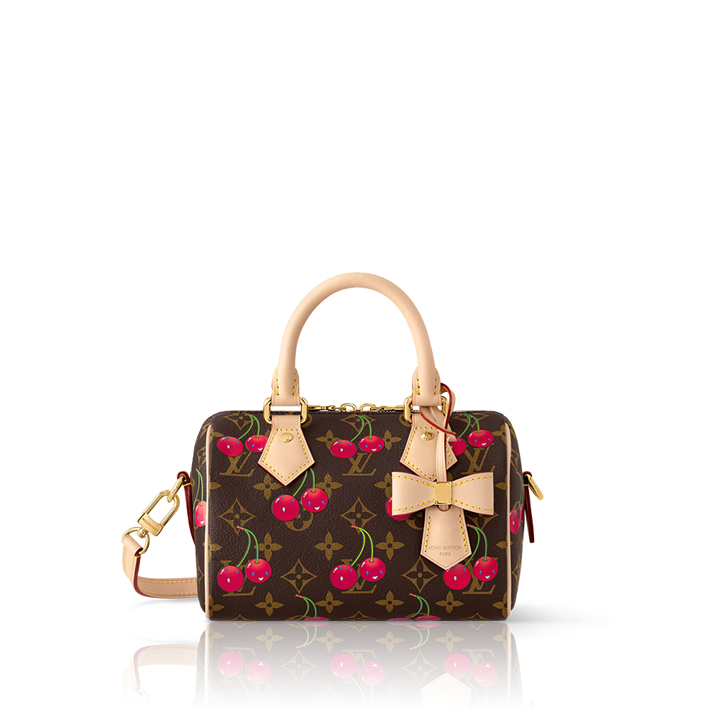 LV x TM Cherry Speedy 20 Bandouliere Pillow Bag