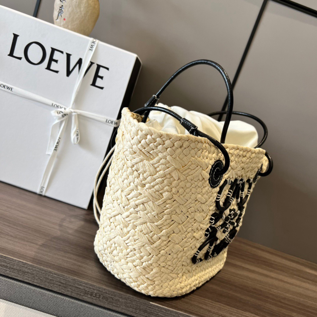 Loewe Anagram Basketa Bag Black