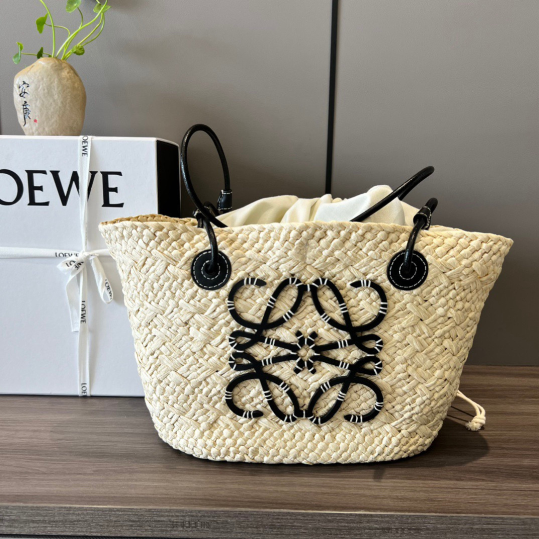 Loewe Anagram Basketa Bag Black