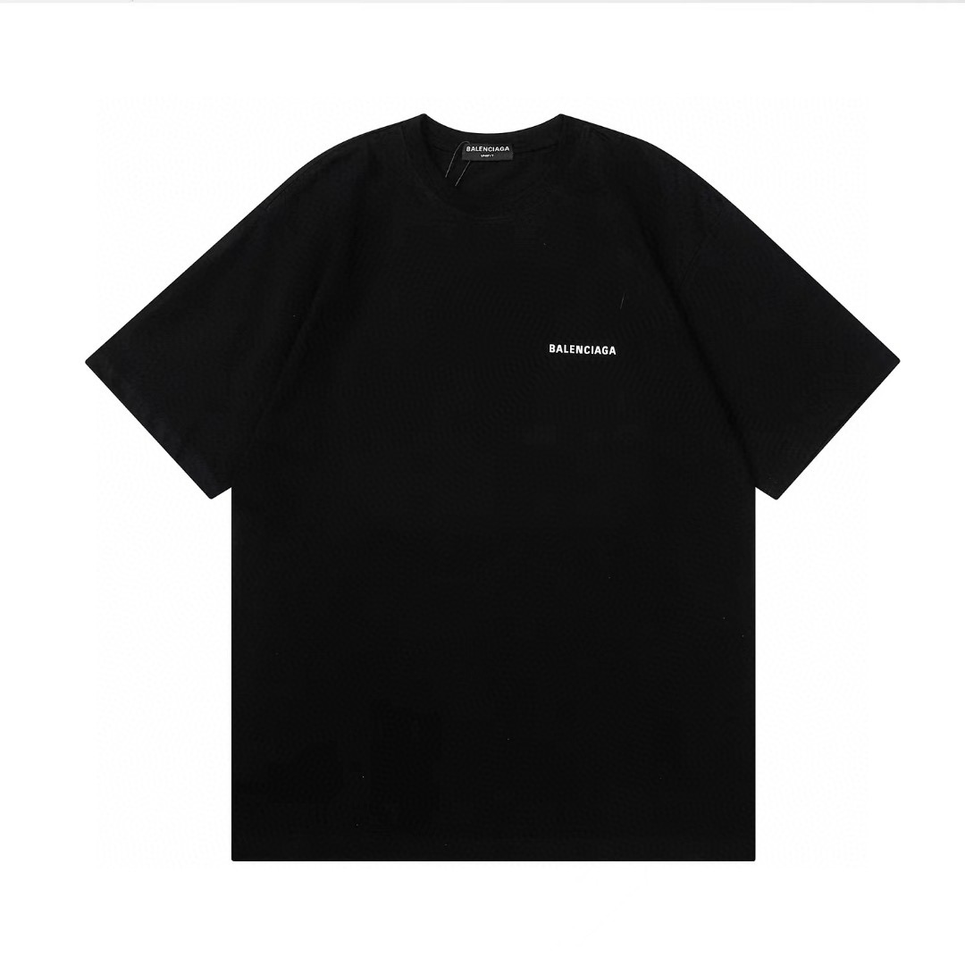 Balenciaga Logo Medium Fit T-shirt Black Men's - GB